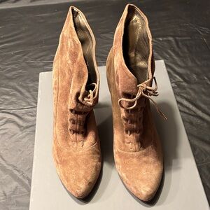 Calvin Klein Tan Lace Up Boots